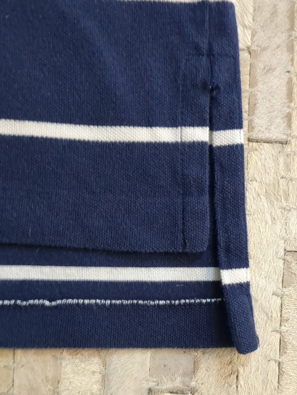 Polo Ralph Lauren Men's L Vintage 90s Blue Striped Polo Shirt